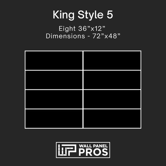 8 Piece Upholstered Wall Panel Headboard Kit 72" x 48" (King Style 5)