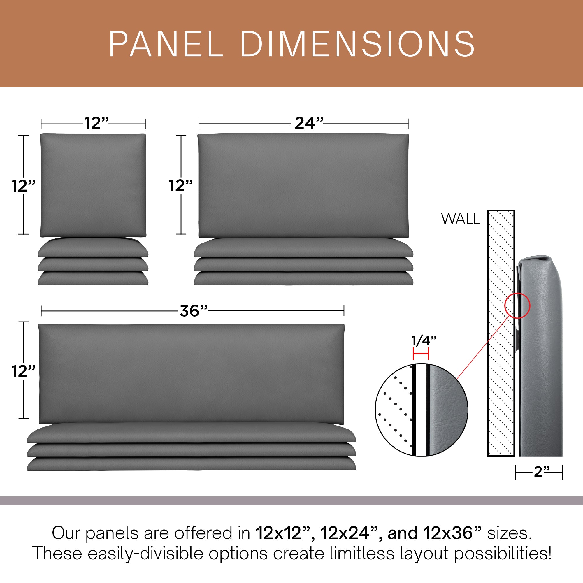 13 Piece Upholstered Wall Panel Headboard Kit 84" x 60" (King Style GW101) - Wall Panel Pros