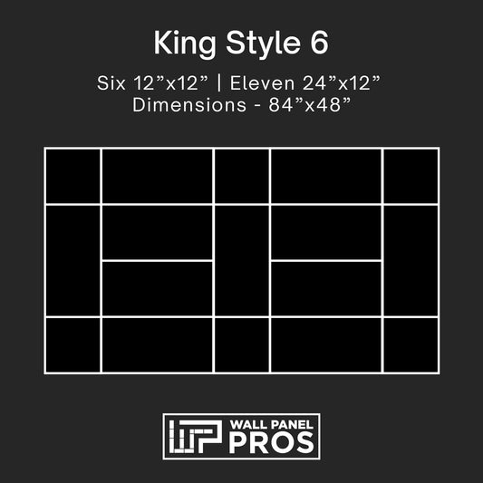 17 Piece Upholstered Wall Panel Headboard Kit 84x48" (King Style 6)
