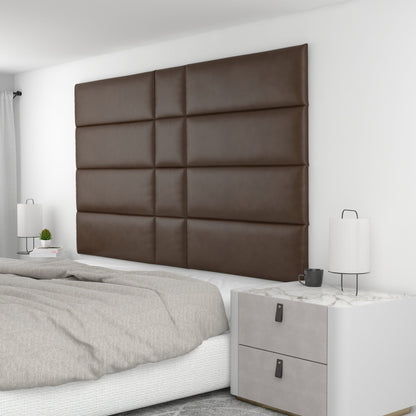 12 Piece Upholstered Wall Panel Headboard Kit 84" x 48" (King Style 2)