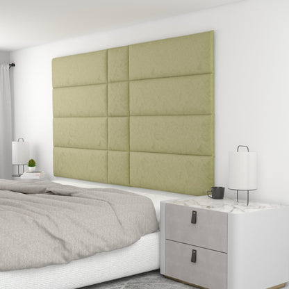 12 Piece Upholstered Wall Panel Headboard Kit 84" x 48" (King Style 2)