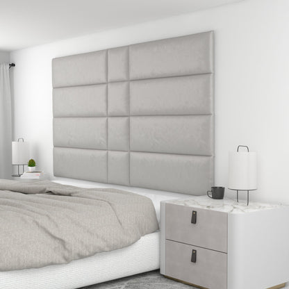12 Piece Upholstered Wall Panel Headboard Kit 84" x 48" (King Style 2)