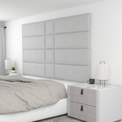 12 Piece Upholstered Wall Panel Headboard Kit 84" x 48" (King Style 2)