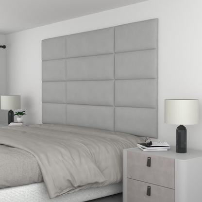 12 Piece Upholstered Wall Panel Headboard Kit 84" x 48" (King Style 3)