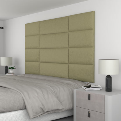 12 Piece Upholstered Wall Panel Headboard Kit 84" x 48" (King Style 3)
