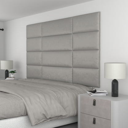12 Piece Upholstered Wall Panel Headboard Kit 84" x 48" (King Style 3)