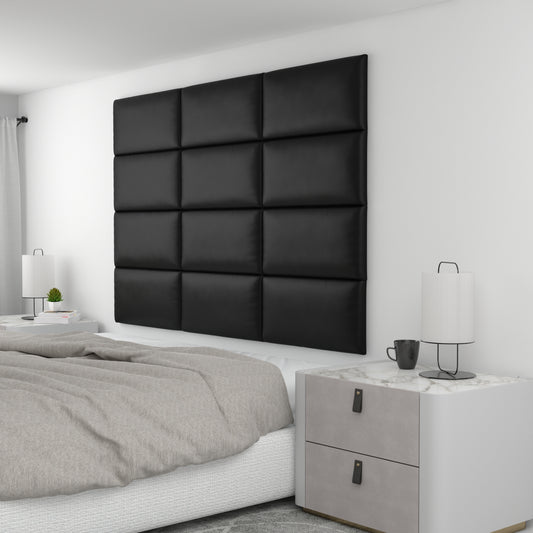 12 Piece Upholstered Wall Panel Headboard Kit 72"x 48" (King Style 4)