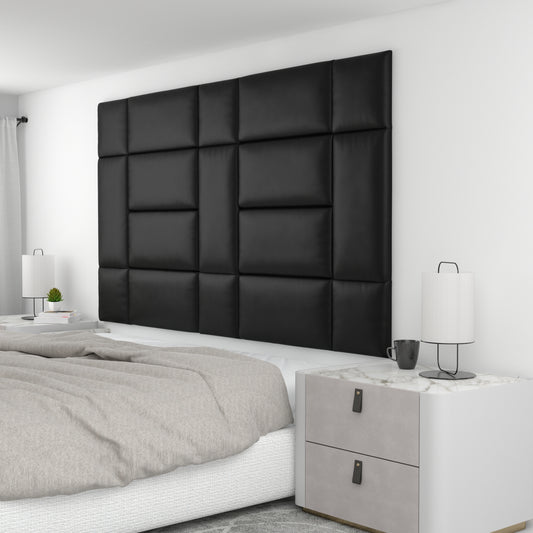17 Piece Upholstered Wall Panel Headboard Kit 84x48" (King Style 6)