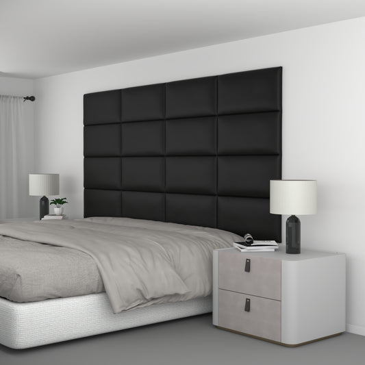 16 Piece Upholstered Wall Panel Headboard Kit 96" x 48" (King Style 9)