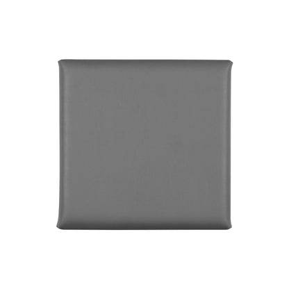Acoustic sound dampening wall panel - Faux Leather Classic Grey 12x12 in