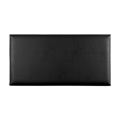Acoustic sound dampening wall panel - Faux Leather Black 12x24 in