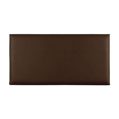 Acoustic sound dampening wall panel - Faux Leather Chocolate 12x24 in