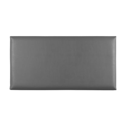 Acoustic sound dampening wall panel - Faux Leather Classic Grey 12x24 in