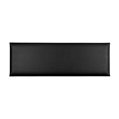 Acoustic sound dampening wall panel - Faux Leather Black 12x36 in