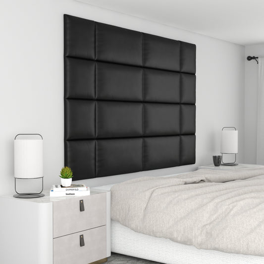 16 Piece Upholstered Wall Panel Headboard Kit 72" x 48" (Queen Style 2)
