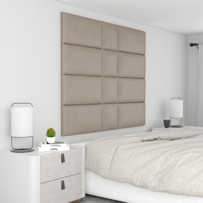 12 Piece Upholstered Wall Panel Headboard Kit 60" x 48" (Queen Style 6)