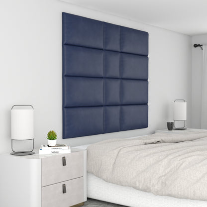 12 Piece Upholstered Wall Panel Headboard Kit 60" x 48" (Queen Style 6)