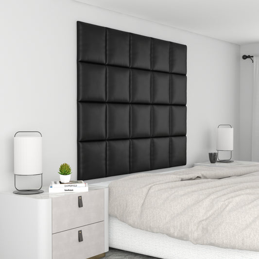 20 Piece Upholstered Wall Panel Headboard Kit 60" x 48" (Queen Style 7)